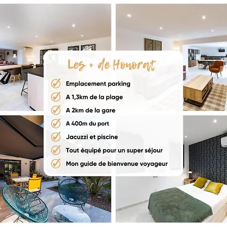 Appart Hotel 3 Chambres Piscine & Jacuzzi A Saint-Raphael アパート Saint-Raphaël